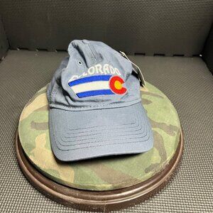 Colorado Embroidered Adjustable Cap Navy Blue Cotton By Ouray Sportswear